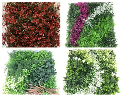 Compétences assorties du mur de l'herbe artificielle et des plantes suspendues artificielles
