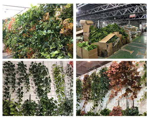 Jardin vertical avec plantes artificielles suspendues: une stratégie de conception murale d'économie d'espace et d'amélioration du goût