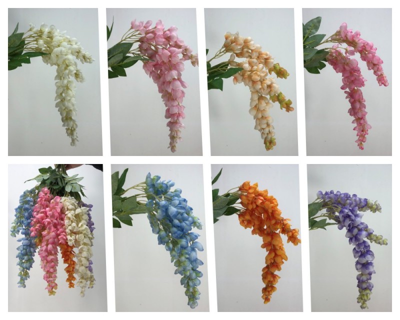 OULI® Artificiel Wisteria Aubergine - Décoration d'essouissements artificiels de haute qualité