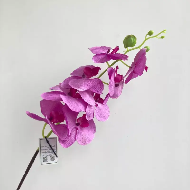 8 têtes orchidées artificielles en soie