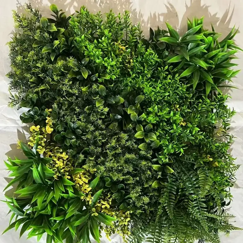 Herbe artificielle sur le mur