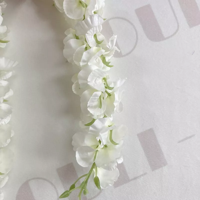white wisteria fake flowers