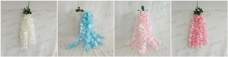 how to hang silk wisteria vines in indoor venue