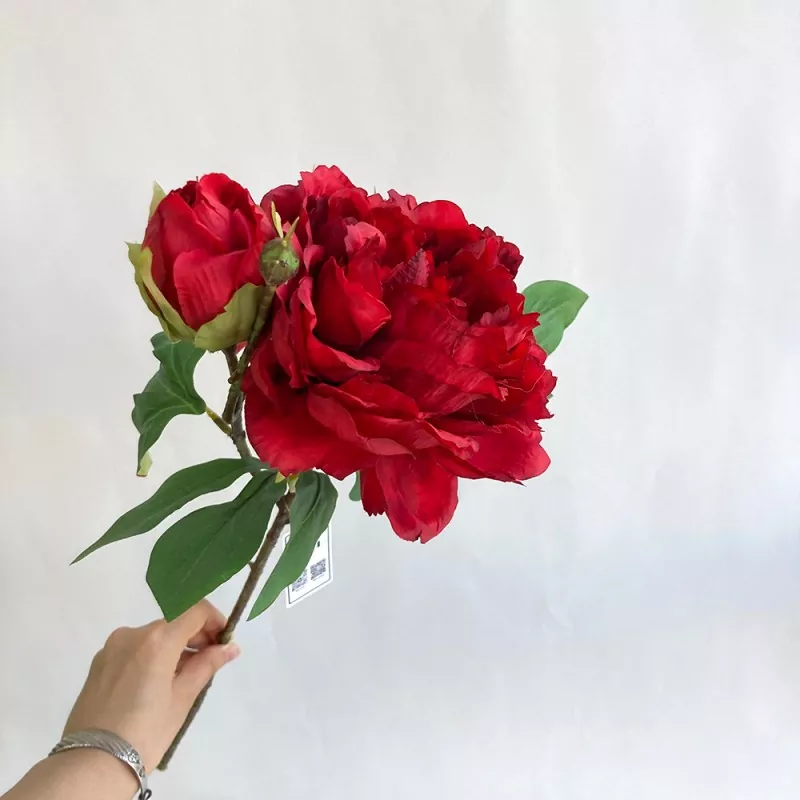 Fleurs de pivoine artificielle en soie