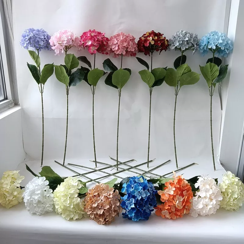 Fausses de fausses d'hortensia en soie