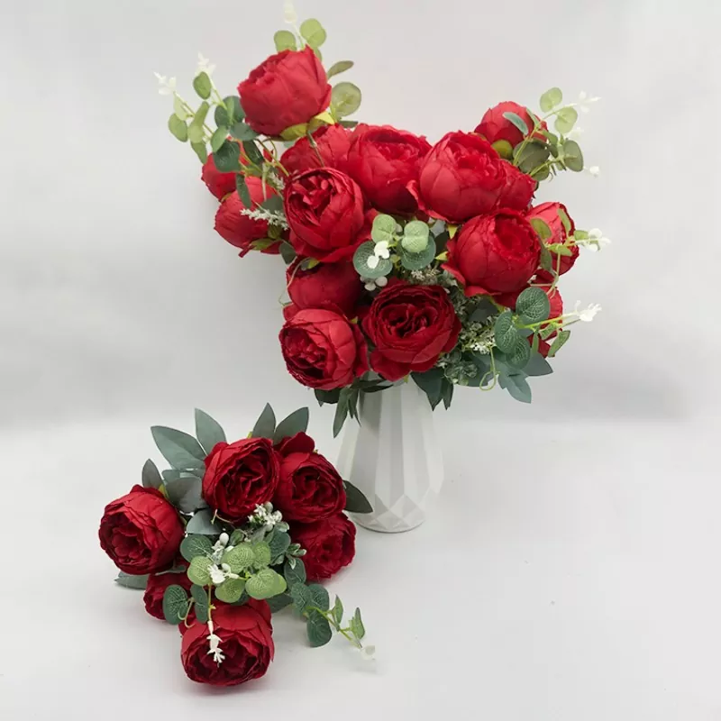 Fleurs de soie Bouquet de pivoine